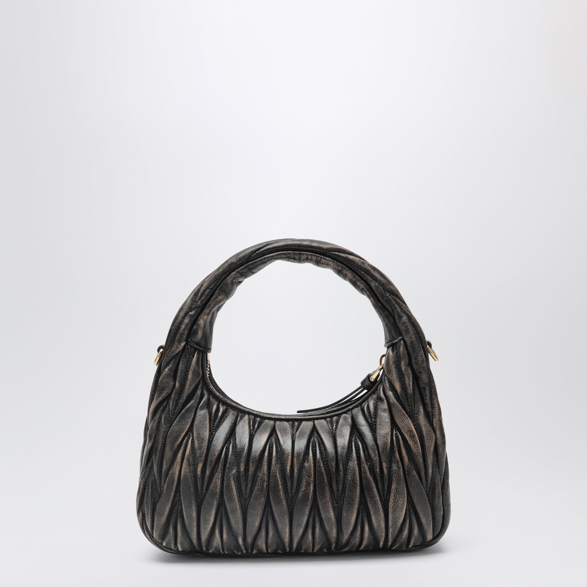 Coffee Wander Tasche aus gestepptem Nappaleder
