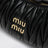 Small Miu Wander black matelassé bag