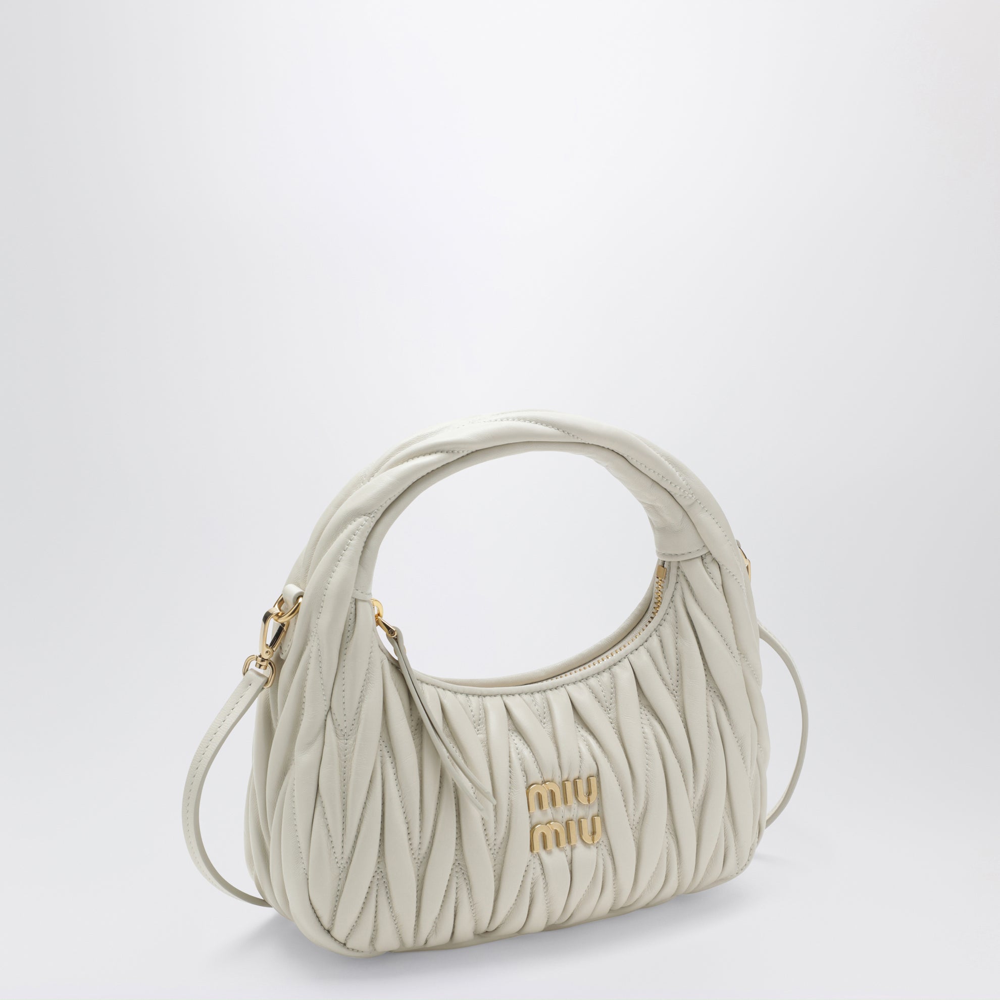 Petit sac Miu Wander blanc matelassé