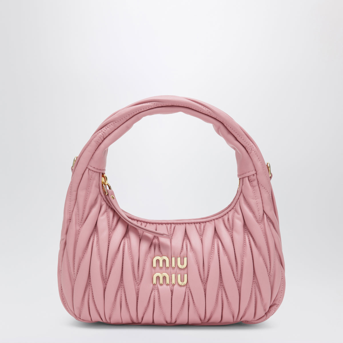 Borsa piccola Miu Wander rosa matelassé