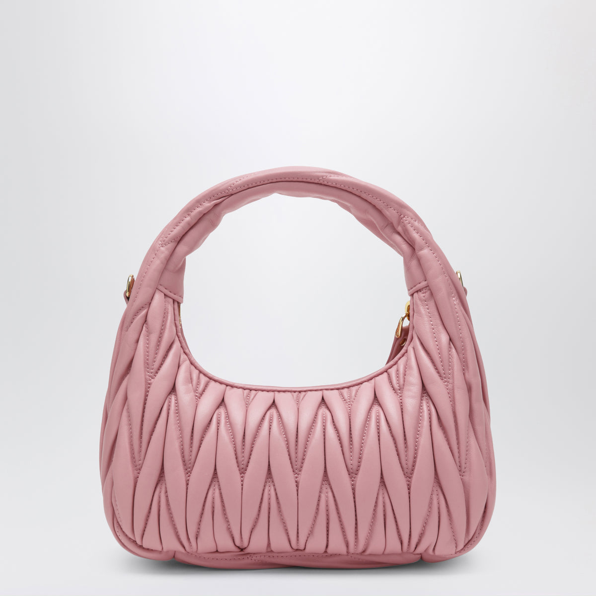 Borsa piccola Miu Wander rosa matelassé