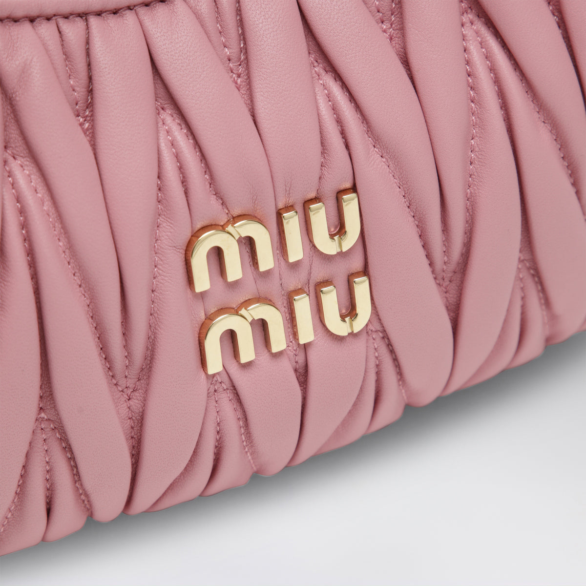 Borsa piccola Miu Wander rosa matelassé