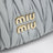 Borsa piccola Miu Wander color perla matelassé