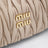 Small Miu Wander bag in matelassé leather, Powder Pink