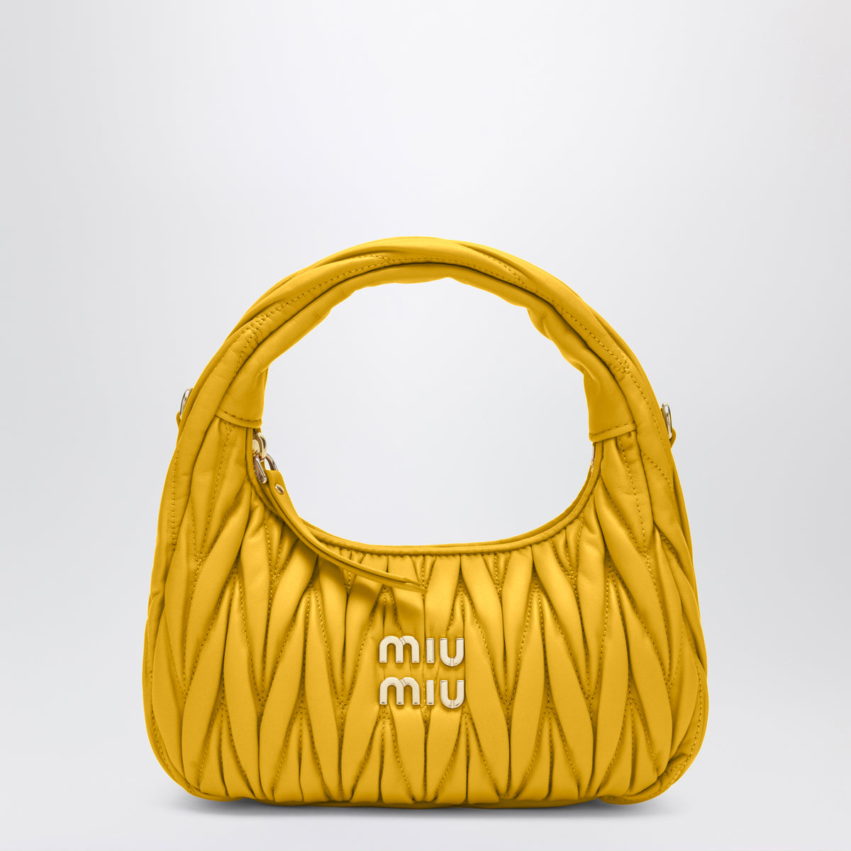 Borsa piccola Miu Wander gialla matelassé