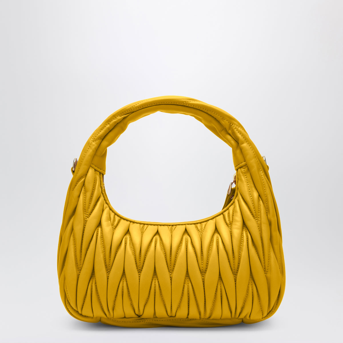Borsa piccola Miu Wander gialla matelassé
