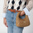 Petit sac Miu Wander en cuir matelassé, Caramel