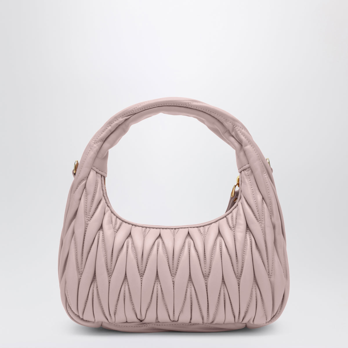 Small Alabastro Miu Wander bag in matelassé leather