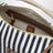 Borsa a righe in canvas Blu/Cognac
