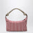 Ruby/Cognac striped canvas bag