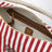 Ruby/Cognac striped canvas bag