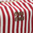 Ruby/Cognac striped canvas bag