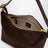 Bowling bag in suede, Dark Brown