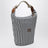 Borsa a righe in canvas Blu/Cognac