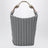 Borsa a righe in canvas Blu/Cognac