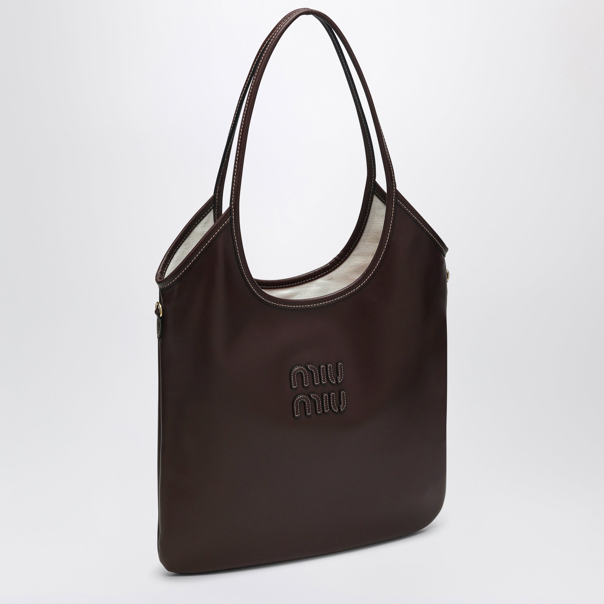Handtasche IVY aus braunem Radica Leder