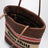 Shoppingtasche aus Raffia-Effektgarn Tabak/Erdbeere/Natur