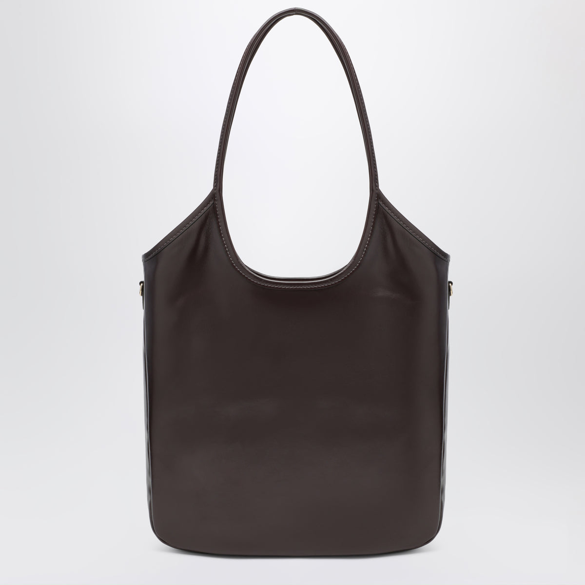 Dark brown Ivy bag in calfskin leather