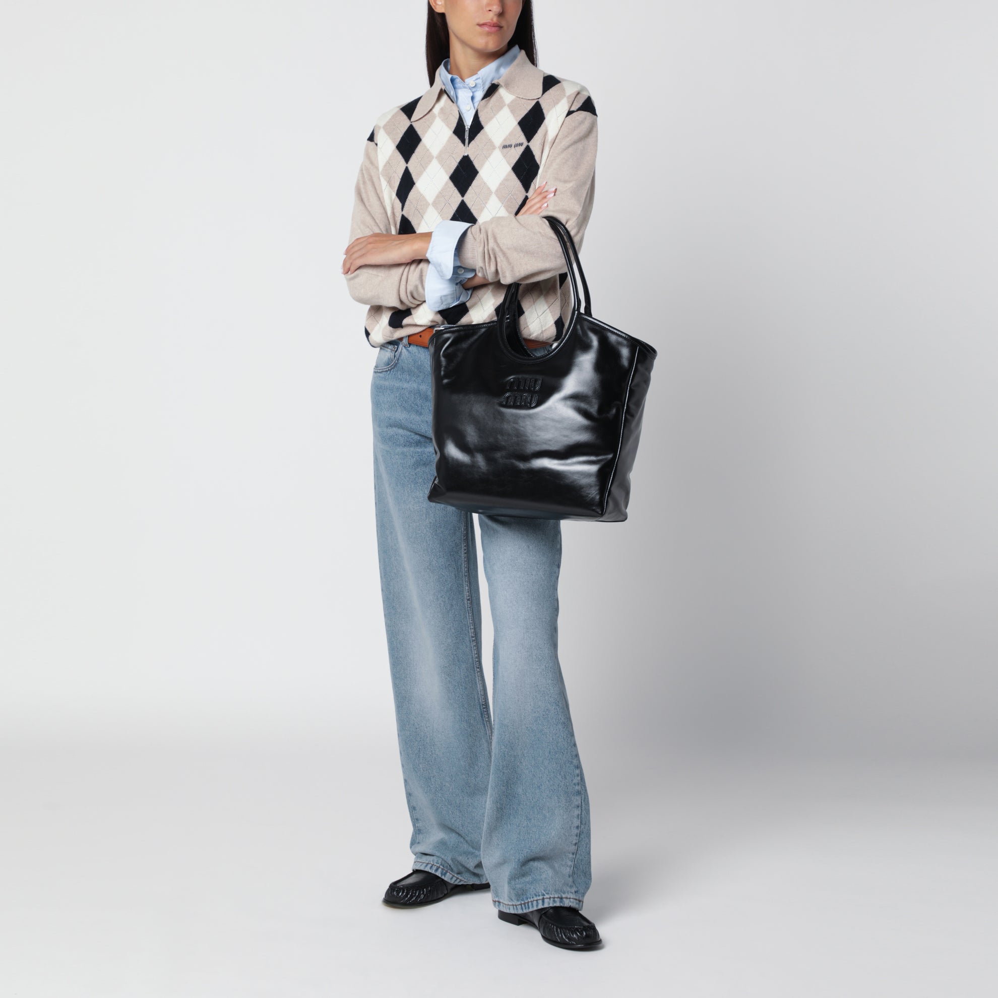 Sac Ivy noir en cuir