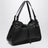 Black leather shoulder bag