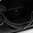 Black leather shoulder bag