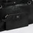 Black leather shoulder bag