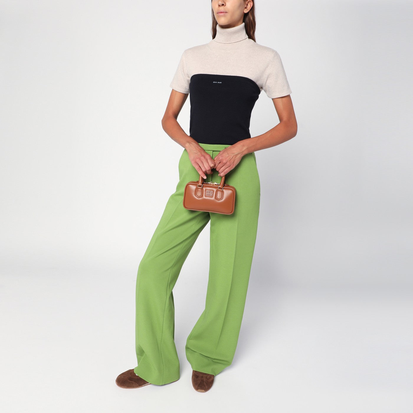 Mini Arcadie satchel in Cognac colour