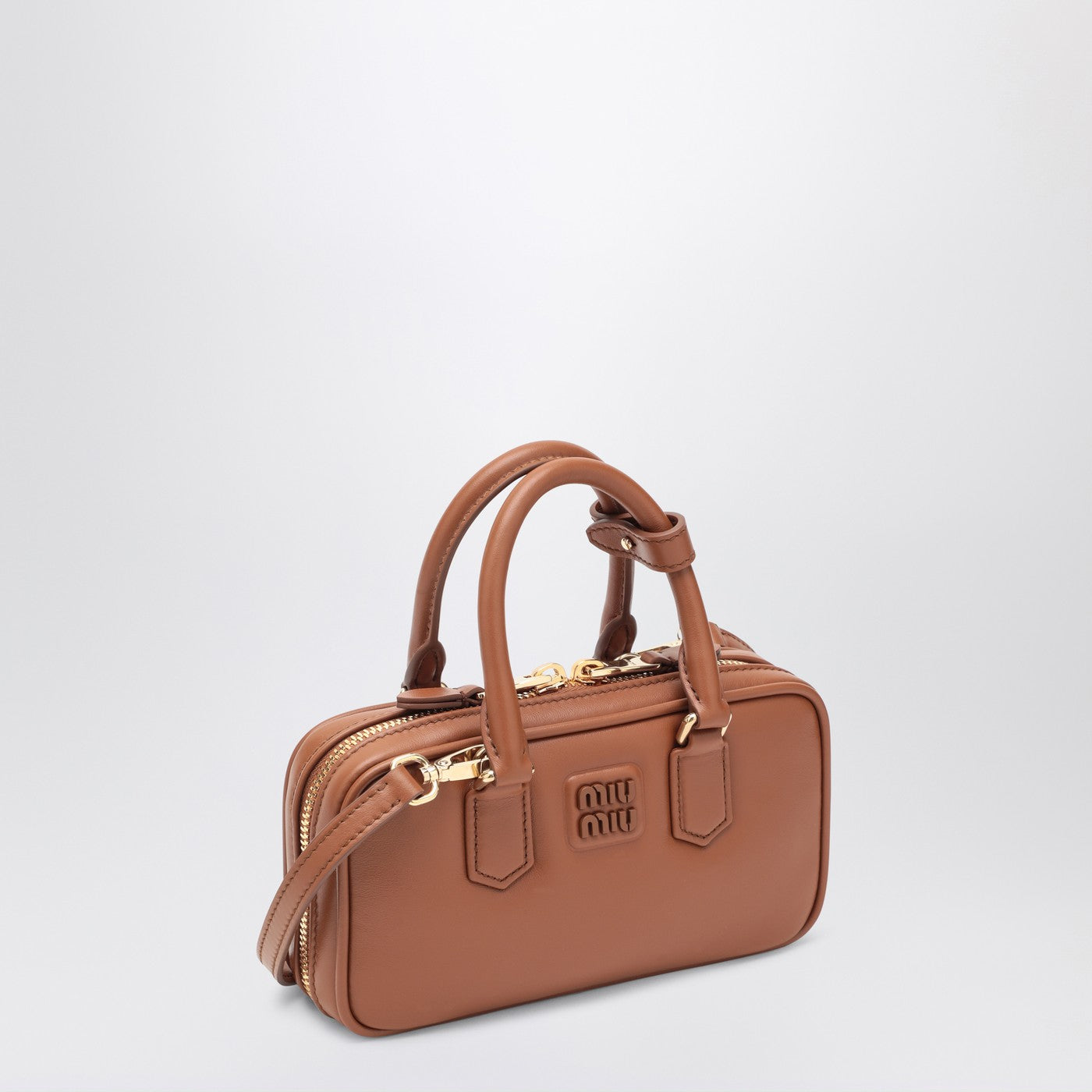 Mini Arcadie satchel in Cognac colour