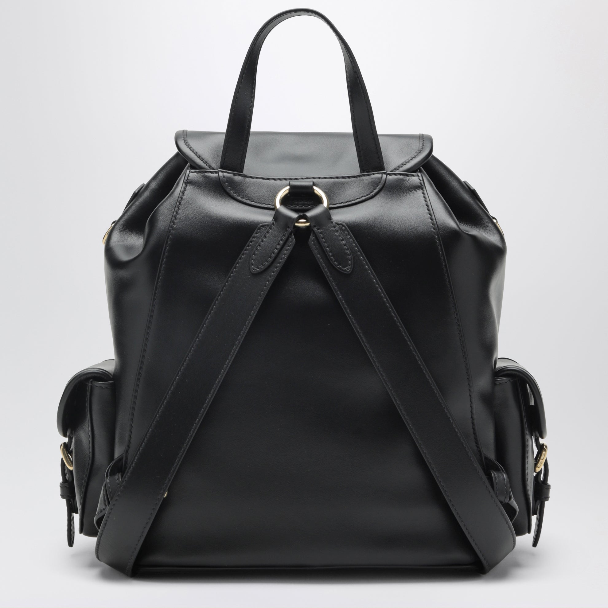 Sac à dos en cuir noir