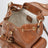 Rucksack aus cognacfarbenem Kalbsleder