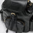 Sac à dos moyen noir en cuir
