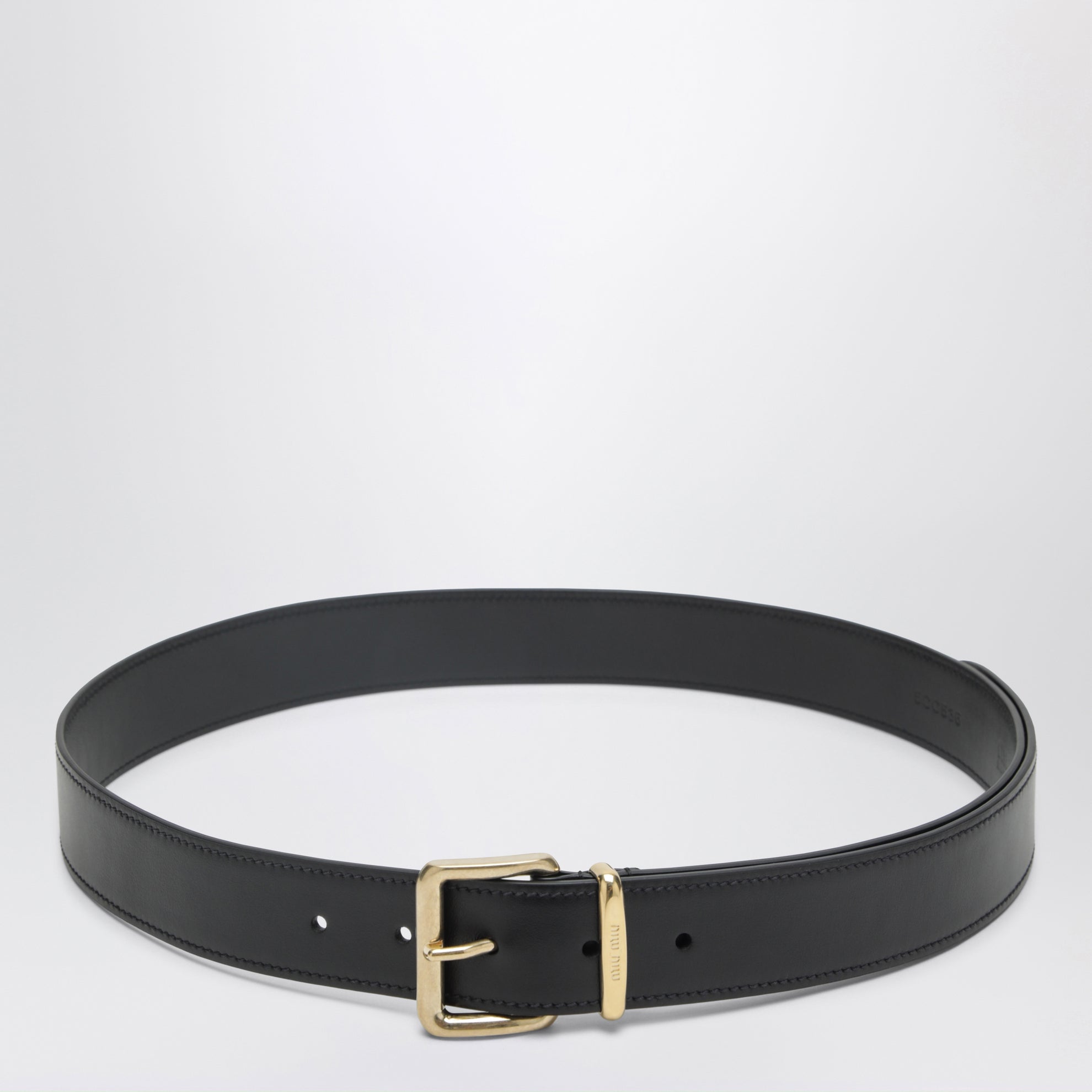 Black leather belt