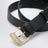 Ceinture noire en cuir avec boucle logotée