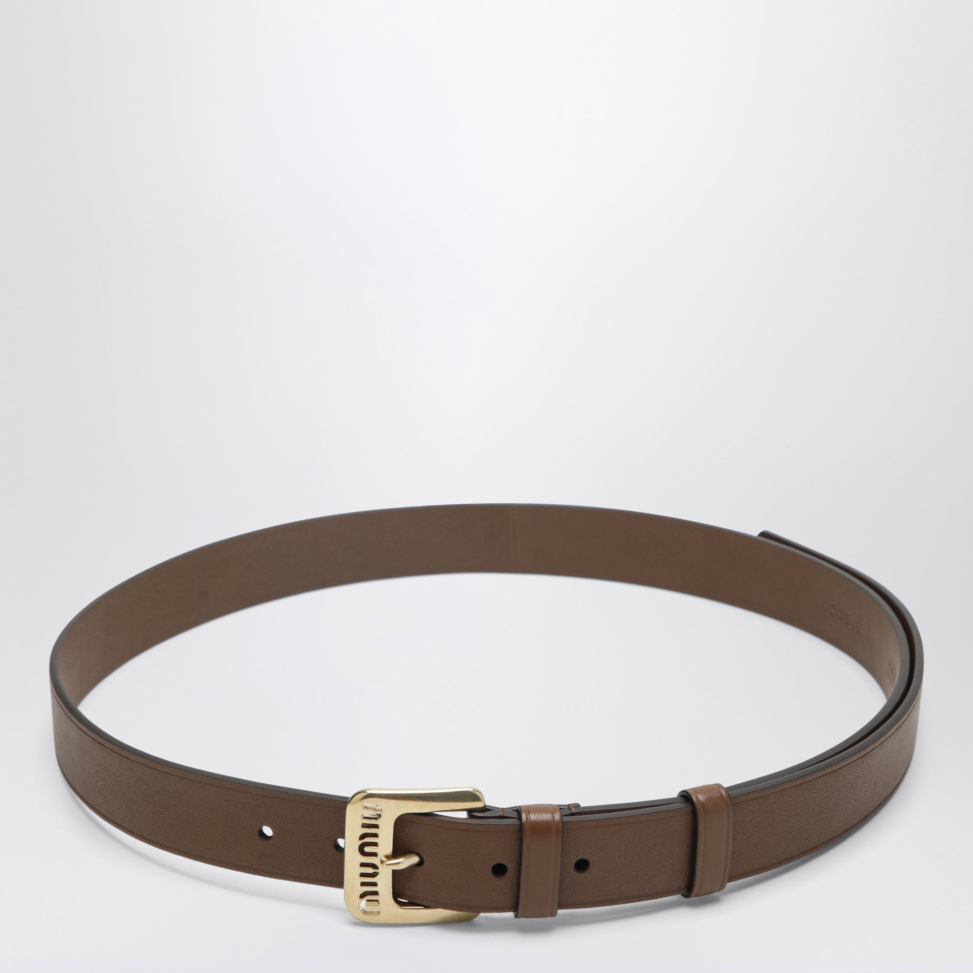 Ceinture couleur Rovere en cuir avec boucle logotée