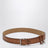 Cintura in pelle di vitello cognac con ganci
