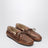 Mocassino marrone bruciato in pelle effetto vintage