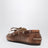 Slipper aus Leder mit Vintage-Optik braun verbrannt
