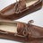 Slipper aus Leder mit Vintage-Optik braun verbrannt
