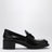 Mocassin Penny noir en cuir brossé
