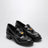 Mocassin Penny noir en cuir brossé
