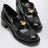 Mocassin Penny noir en cuir brossé