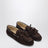 Scarpe Deck in suede con nappine color Moro