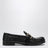Mocassins noirs en cuir à finition froissée effet vintage