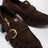 Mocassins en daim marron foncé