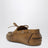 Chaussures bateau marron en cuir avec broderie
