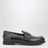 Schwarze Mokassins aus Leder im Vintage-Look