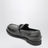 Schwarze Mokassins aus Leder im Vintage-Look