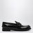 Black brushed leather loafers