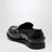 Black brushed leather loafers
