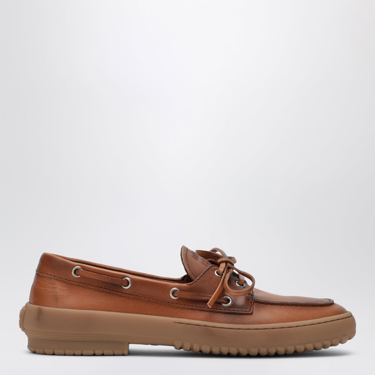 Scarpe da barca Deck color cognac